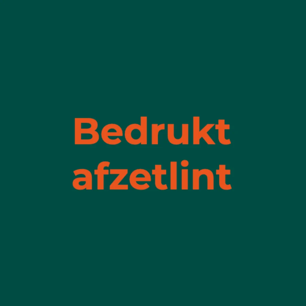 p&D bedrukt afzetlint