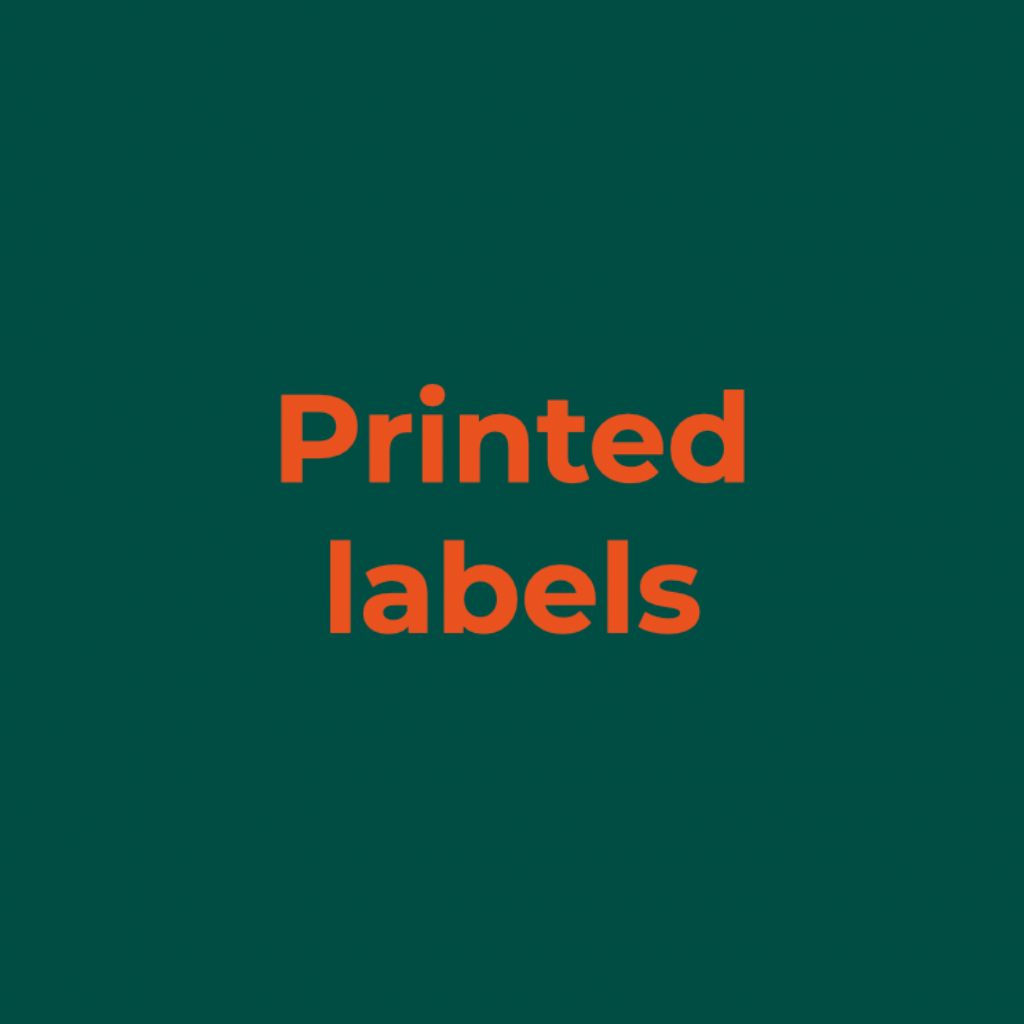 P&D Group printed labels